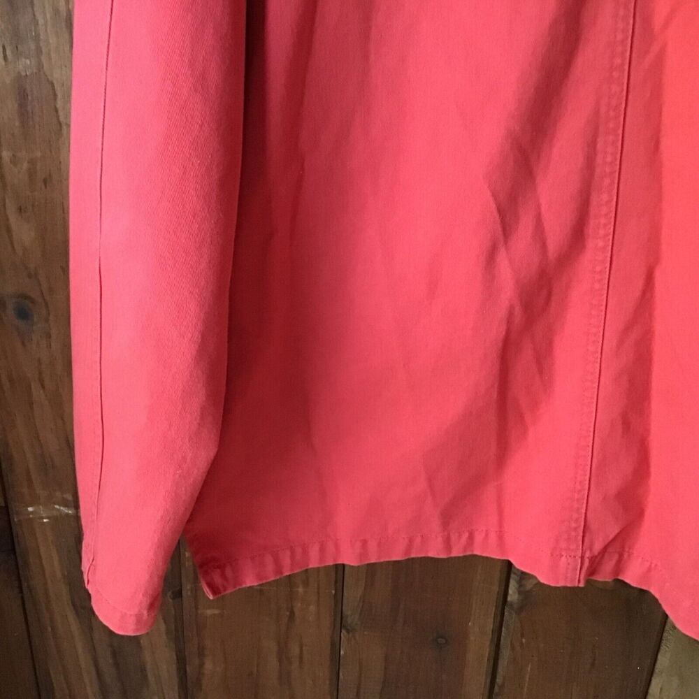 ASOS Orange Denim Jacket Size 10 Utility Military Style Vanilla Gorpcore - Picture 12 of 12